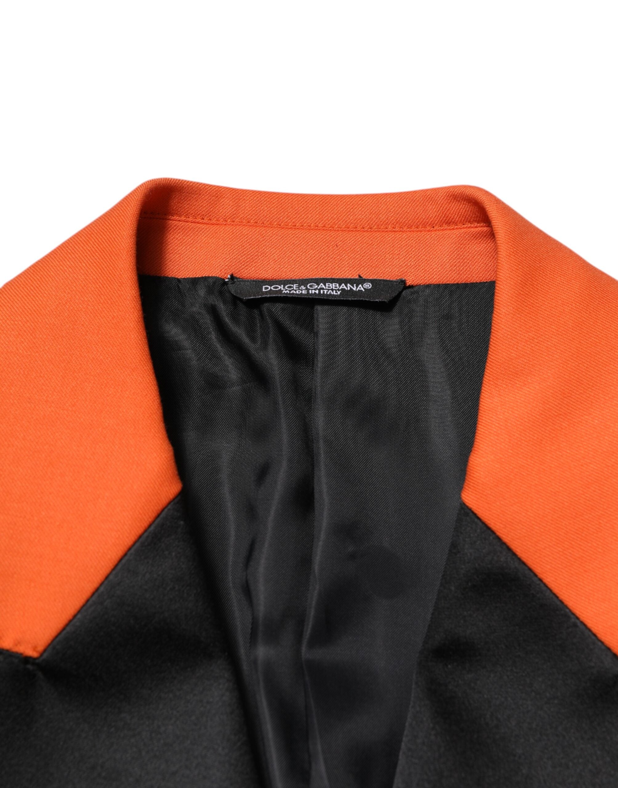 Dolce & Gabbana Orange SICILIA Zweireihiger Mantel Blazer