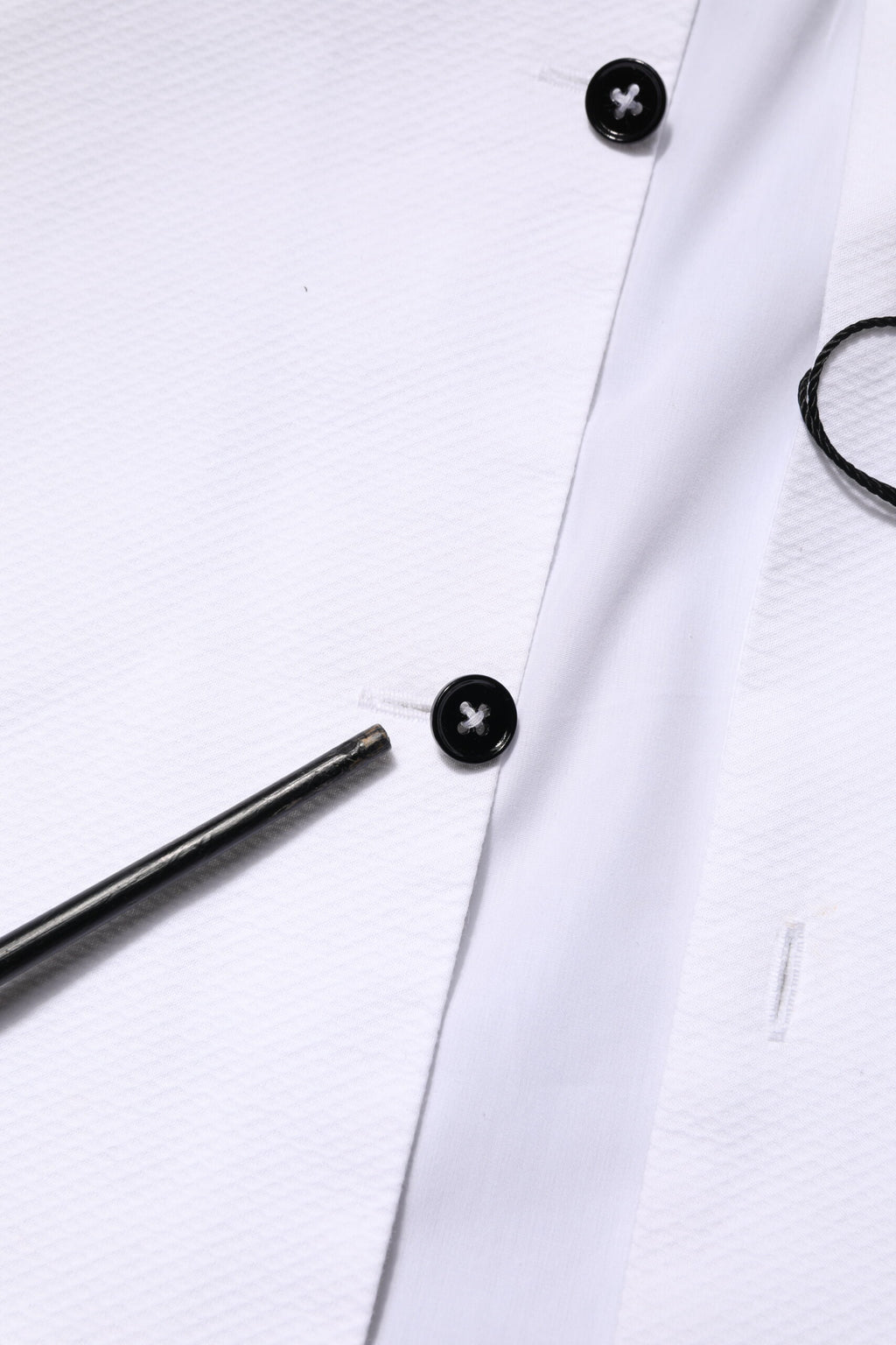 Dolce & Gabbana Weißes Lätzchen Baumwolle Popeline GOLD Herren Hemd