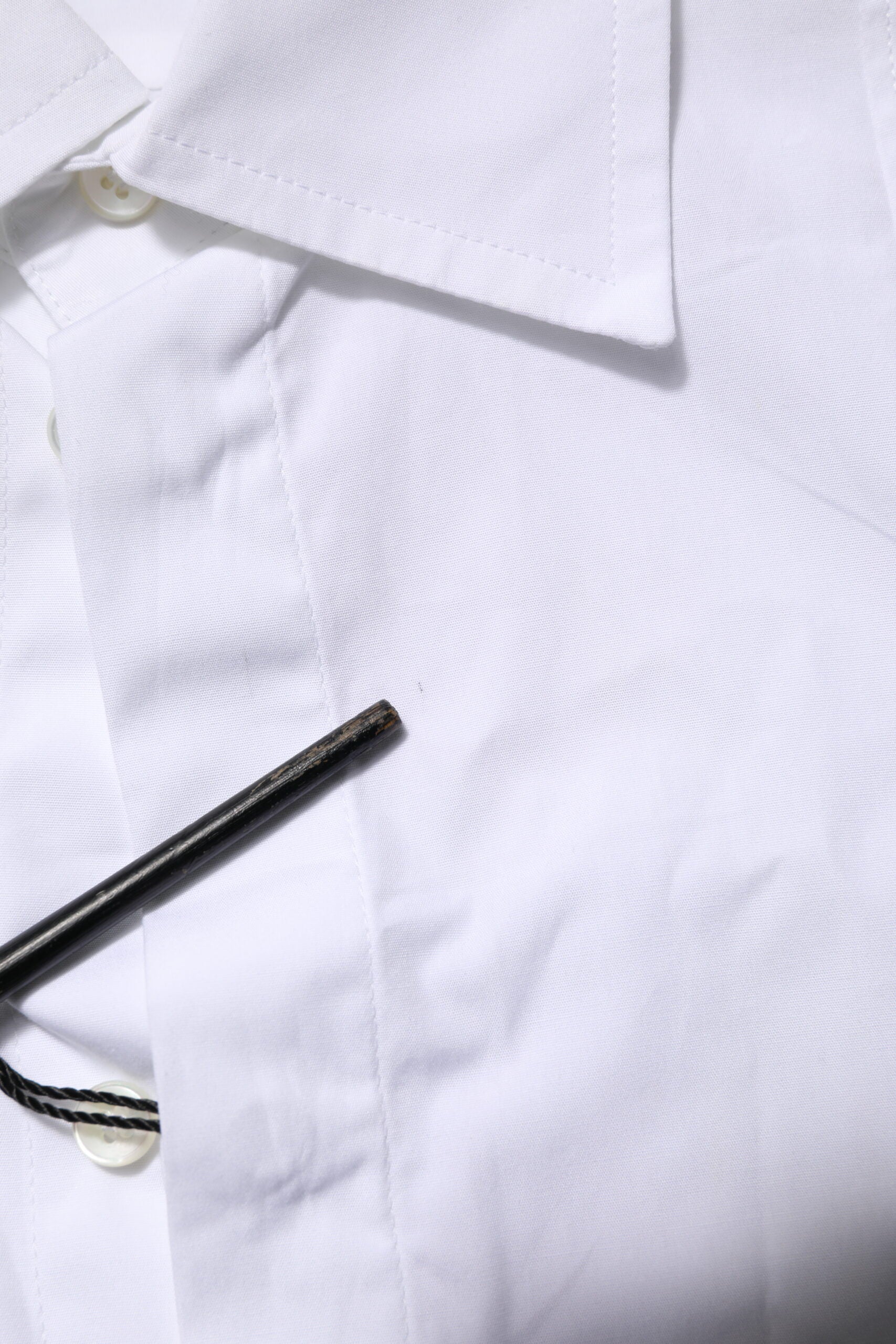 Dolce & Gabbana Weißes Popeline-Baumwollhemd für formelle Herren