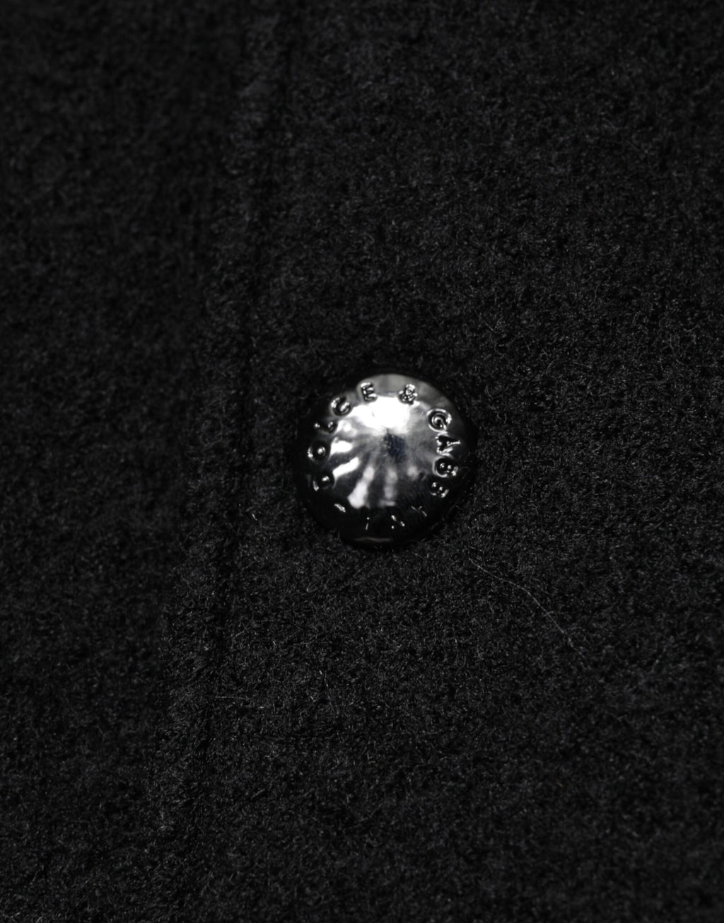 Dolce & Gabbana Schwarze Bomberjacke mit Logo-Plakette aus Wolle
