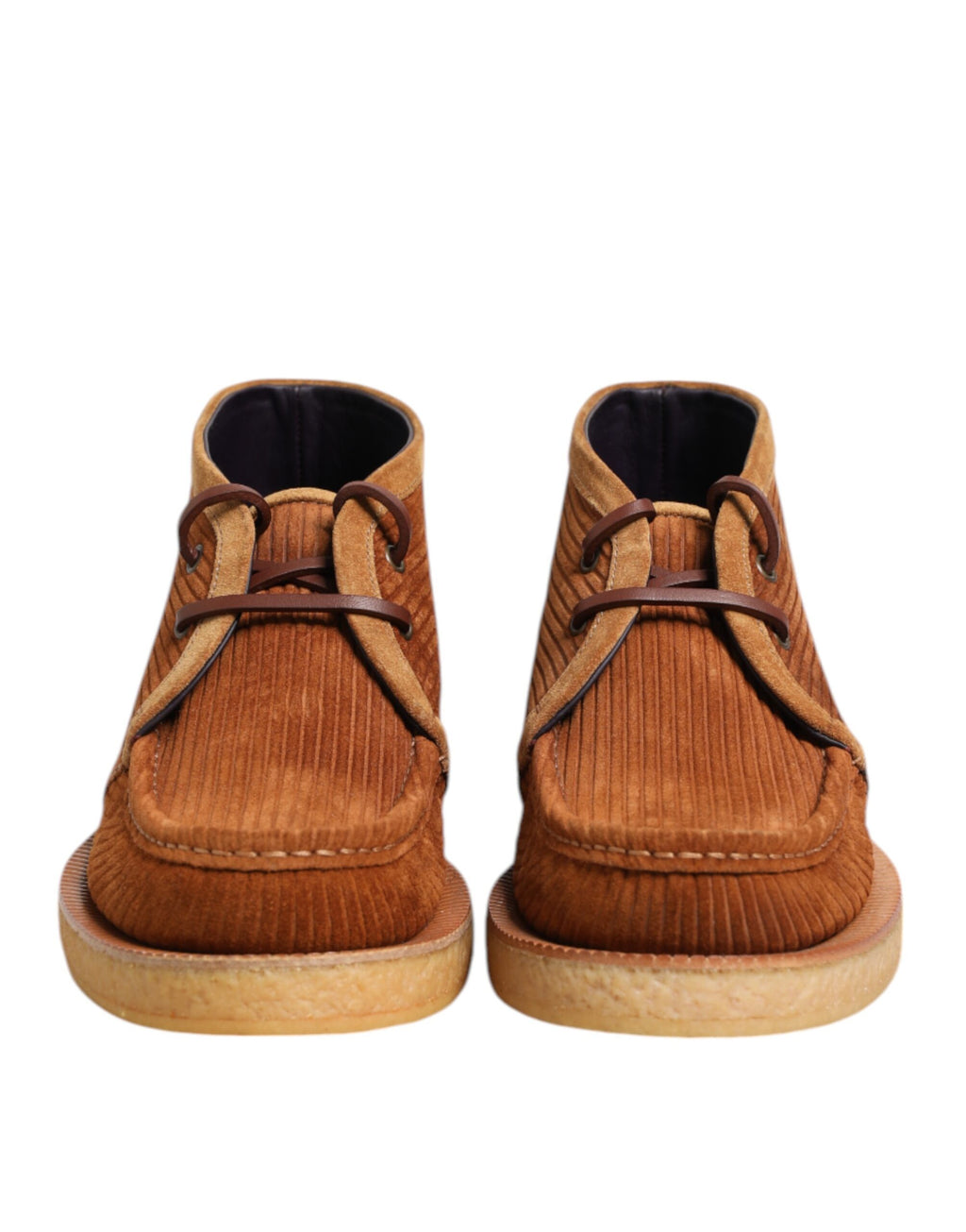 Dolce & Gabbana Bruine Suède Nubuck Leren Desert Enkellaarzen Schoenen