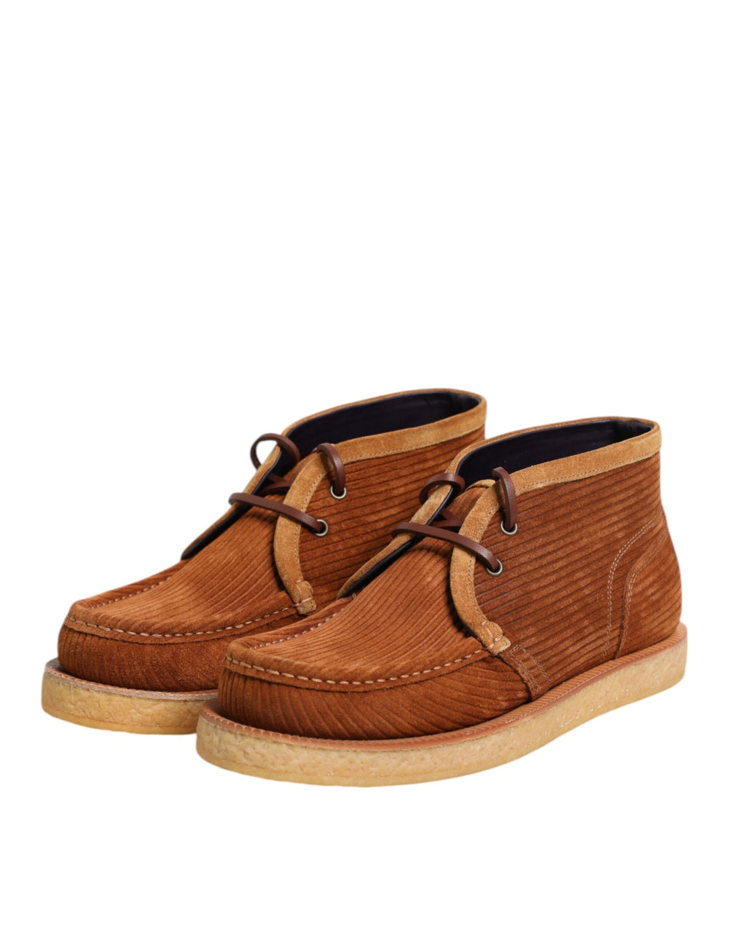 Dolce & Gabbana Bruine Suède Nubuck Leren Desert Enkellaarzen Schoenen