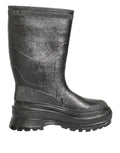 Dolce & Gabbana Metallic Gray Pull On Rain Boots Shoes