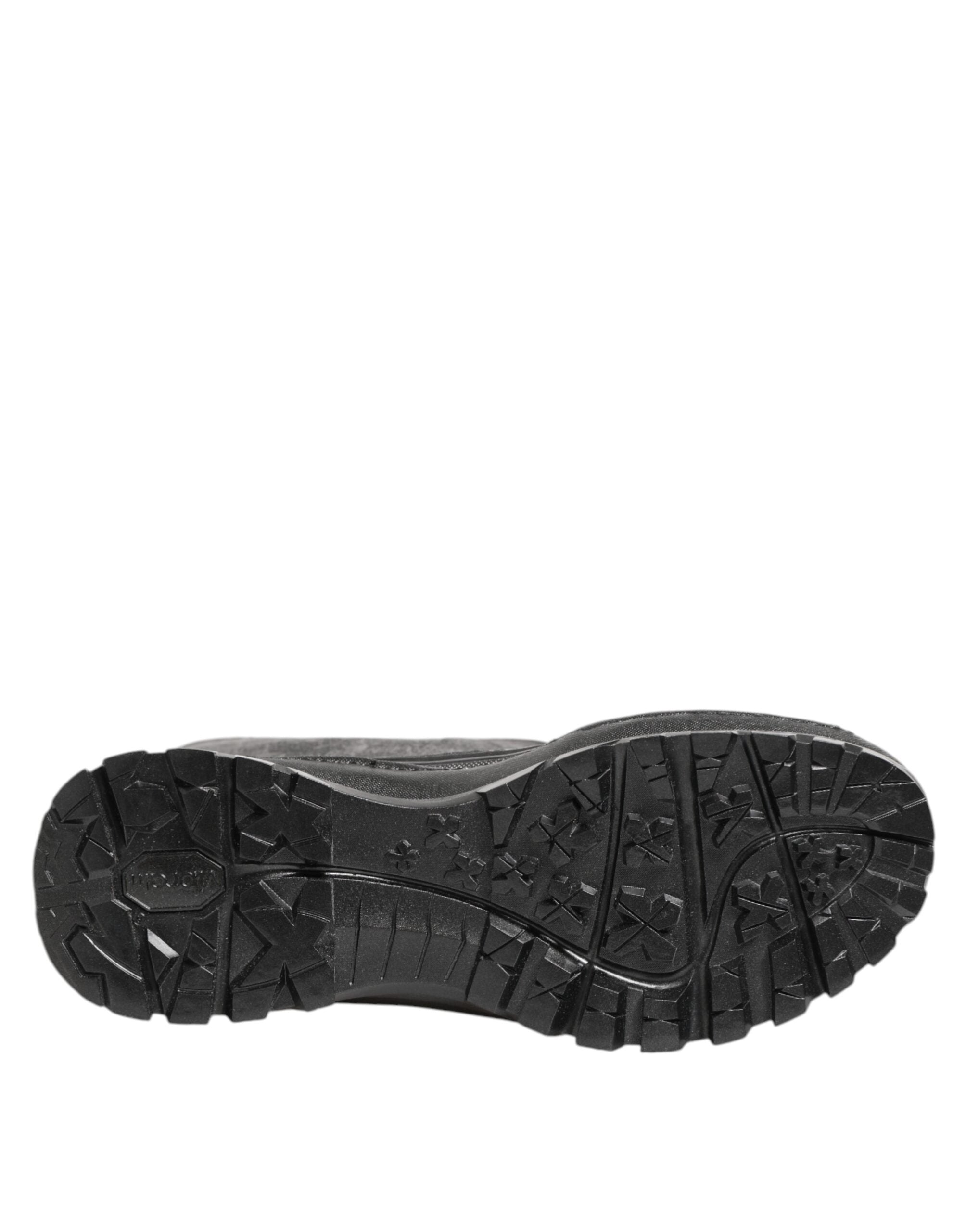 Dolce & Gabbana Metallisch Graue Pull On Regenstiefel Schuhe