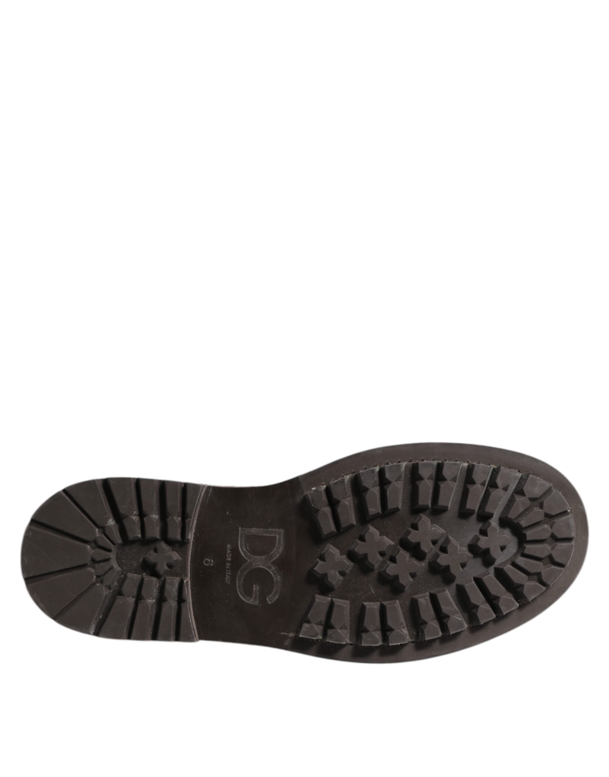 Dolce & Gabbana Braune Leder Distressed Brogue Schnürschuhe