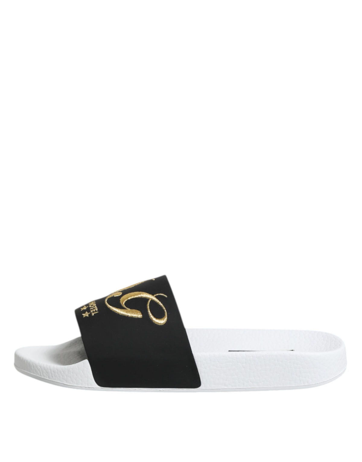 Dolce & Gabbana Wit Zwart Leren Sandalen Strandkleding Schoenen