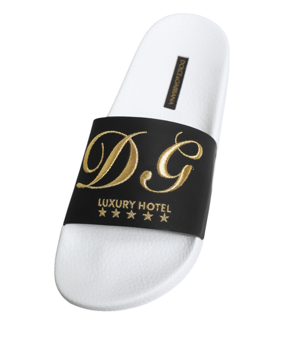 Dolce & Gabbana Wit Zwart Leren Sandalen Strandkleding Schoenen