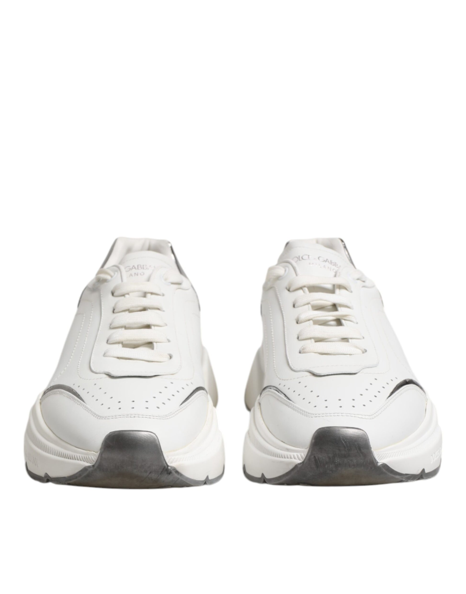 Dolce & Gabbana Weiß Daymaster Leder Low Top Turnschuhe Schuhe