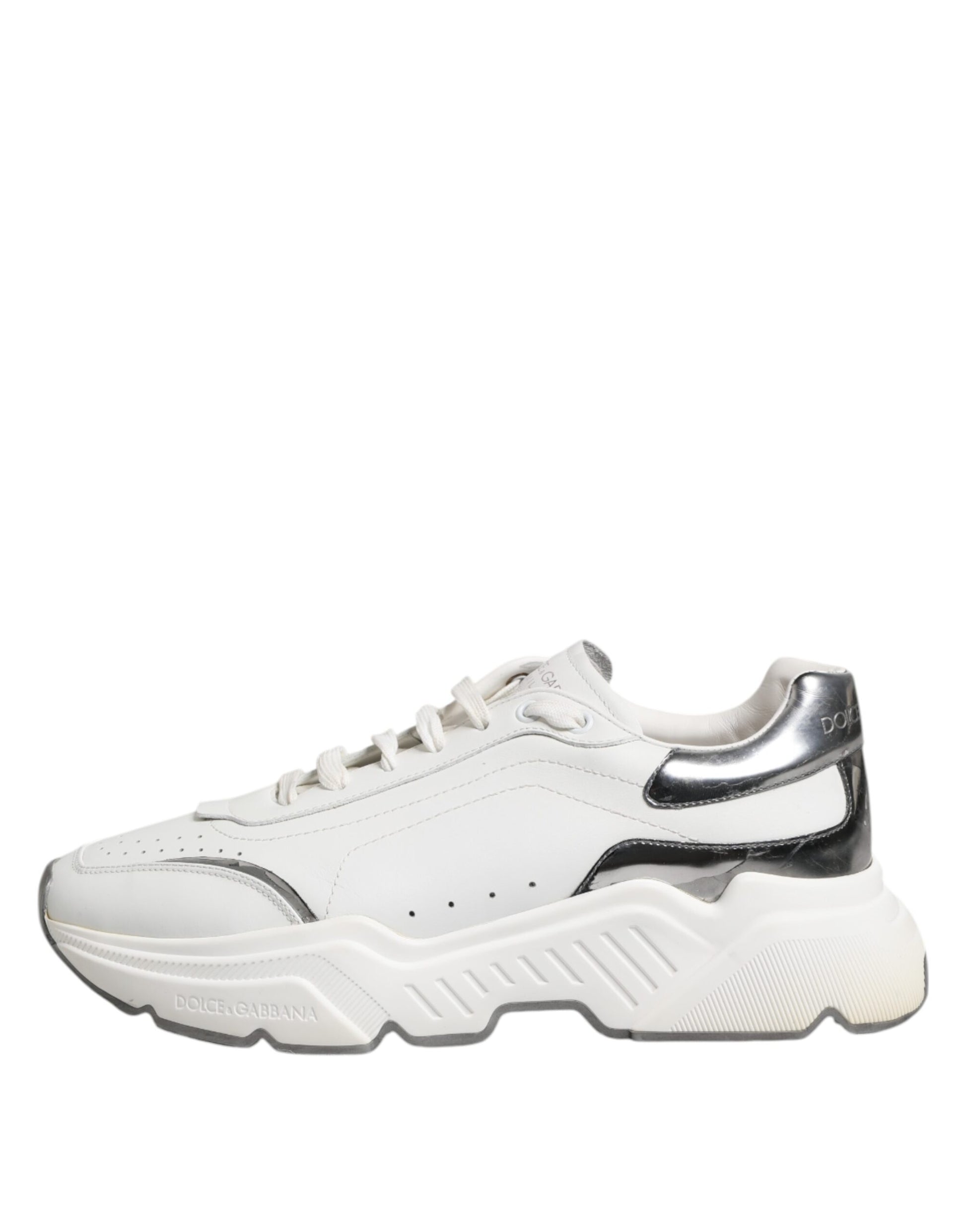 Dolce & Gabbana Weiß Daymaster Leder Low Top Turnschuhe Schuhe