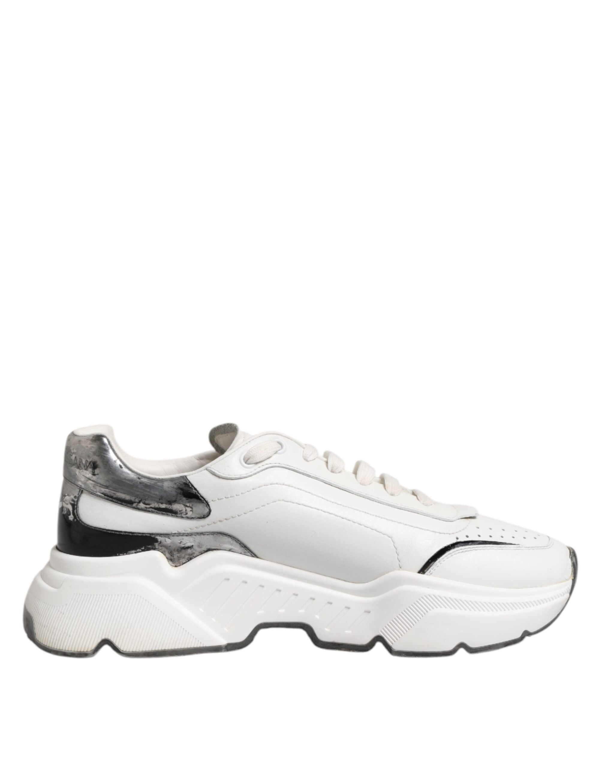 Dolce & Gabbana Weiß Daymaster Leder Low Top Turnschuhe Schuhe