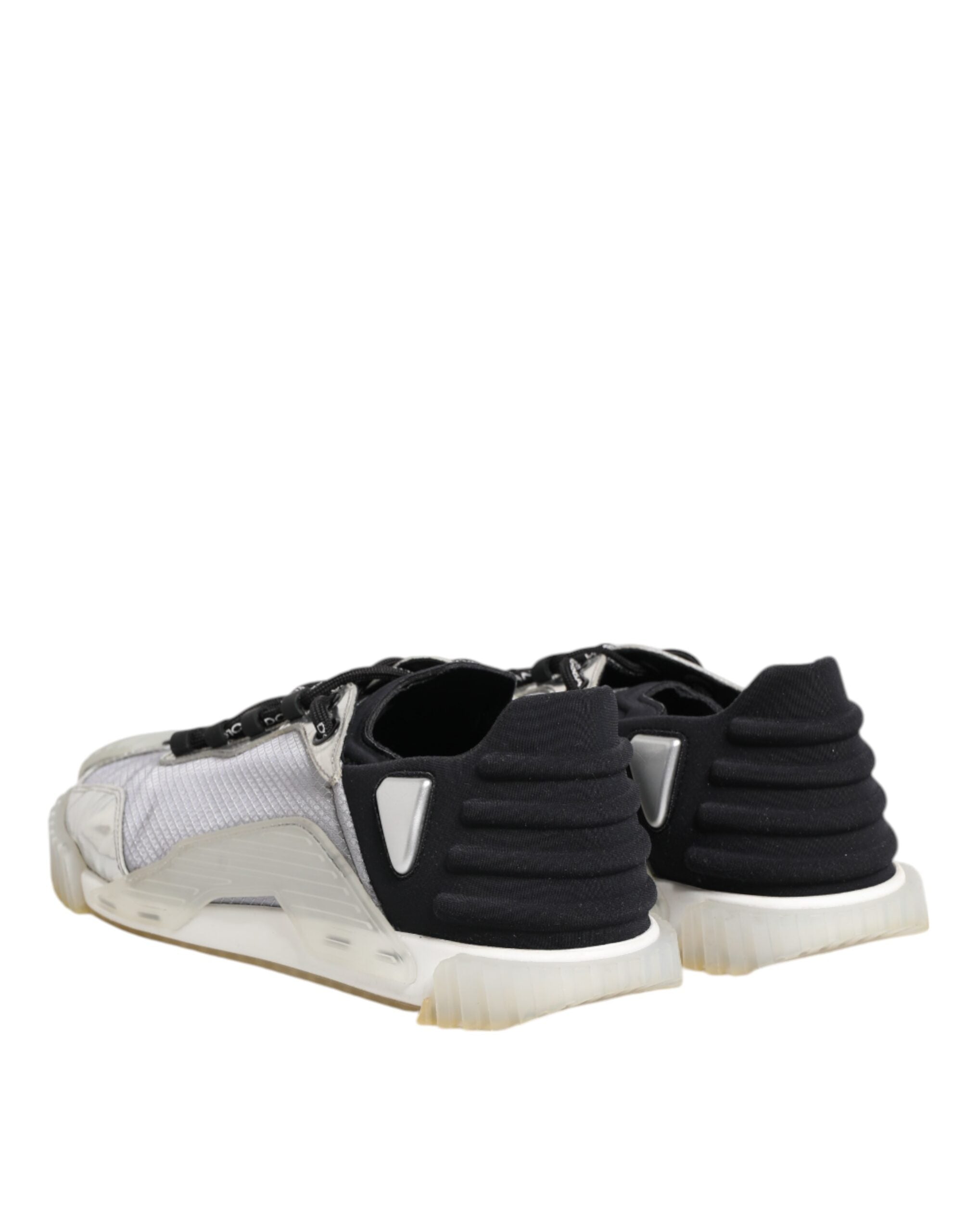 Dolce & Gabbana Schwarz Silber NS1 Männer Low Top Sneakers Schuhe