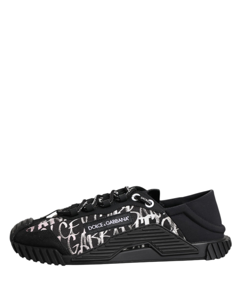 Dolce & Gabbana Schwarz Weiß NS1 Lace Up Low Top Sneakers Schuhe