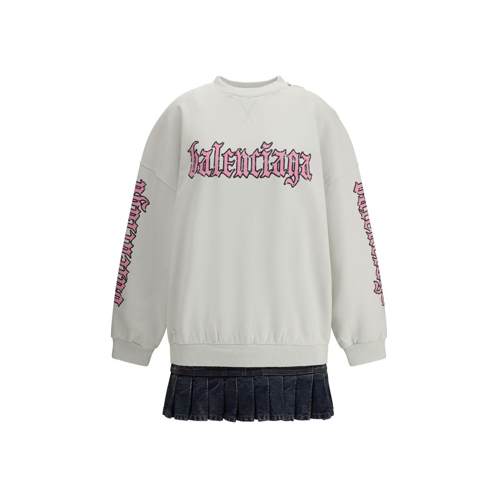 Balenciaga Sweatshirt Kleid mit Logo