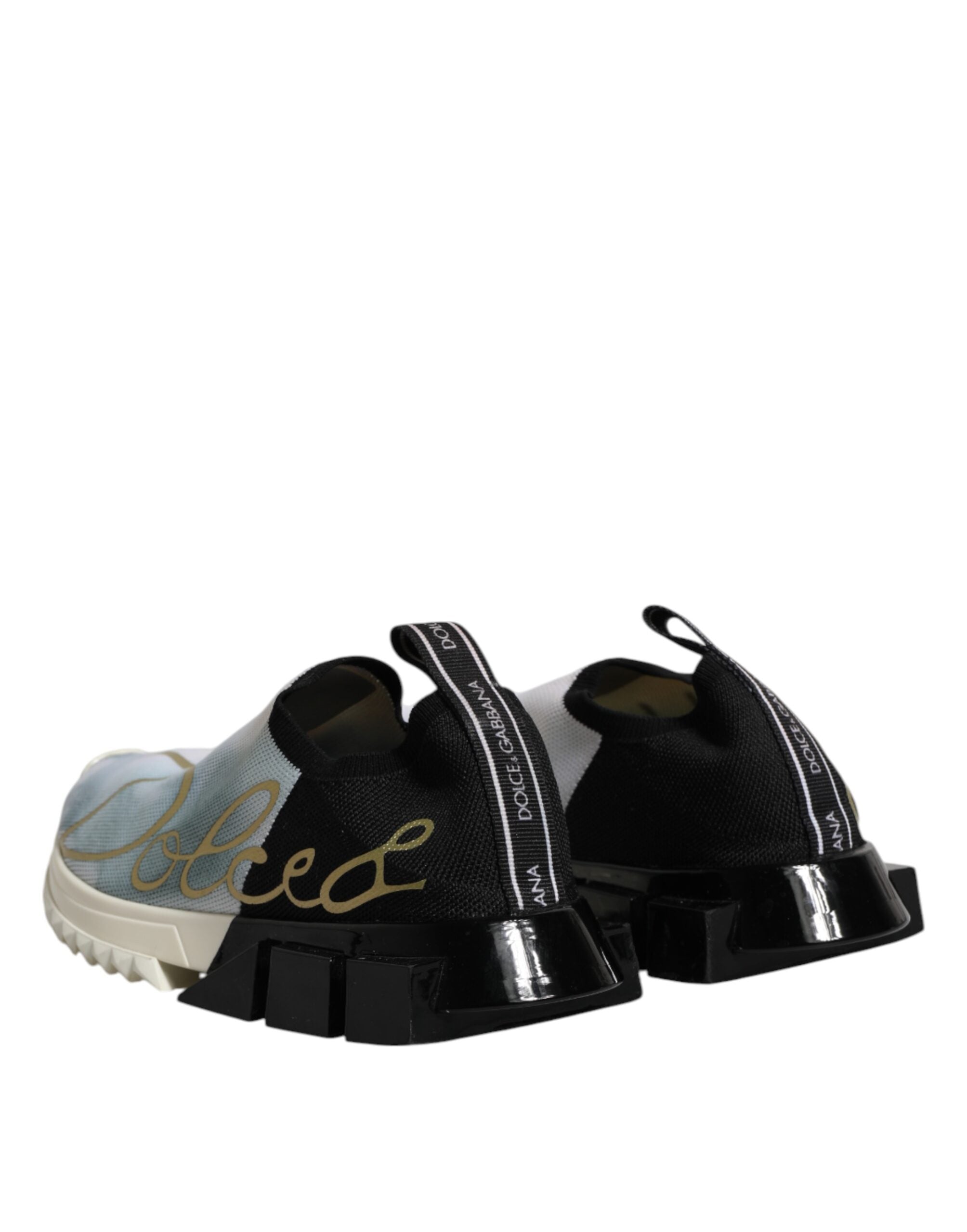 Dolce & Gabbana Weiß Schwarz Low Top Sorrento Turnschuhe Schuhe