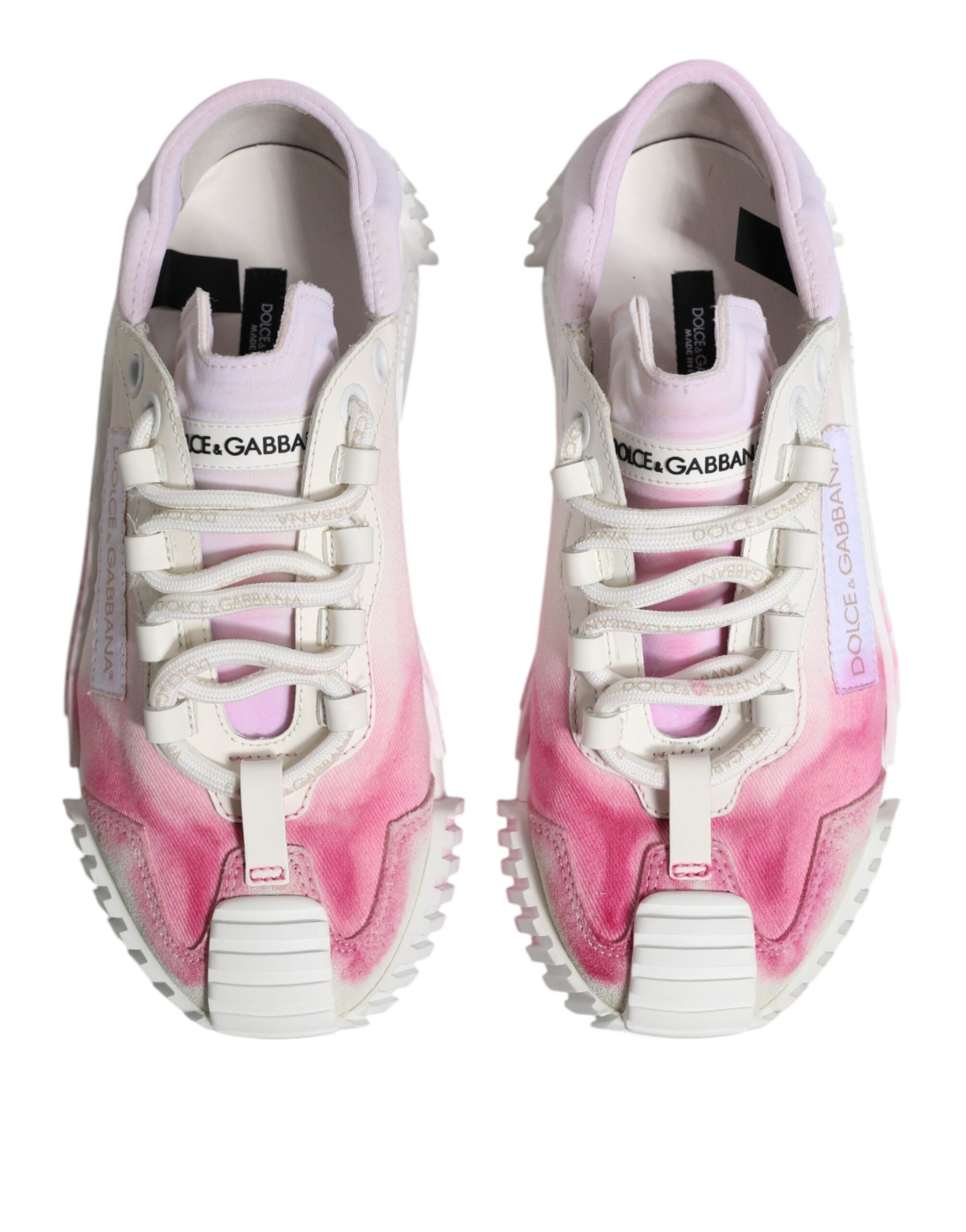 Dolce & Gabbana Weiß NS1 Lace Up Low Top Turnschuhe Schuhe