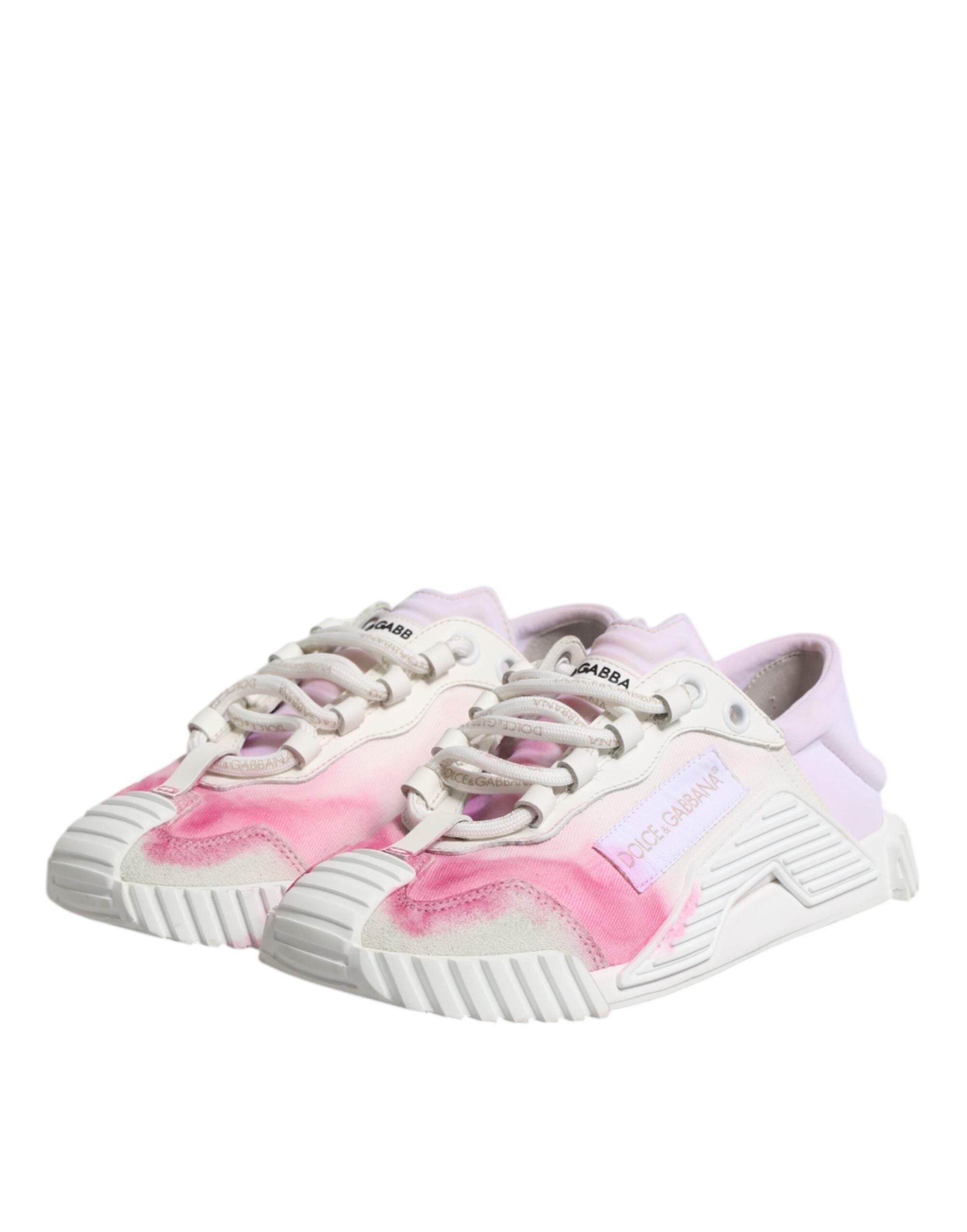 Dolce & Gabbana Weiß NS1 Lace Up Low Top Turnschuhe Schuhe