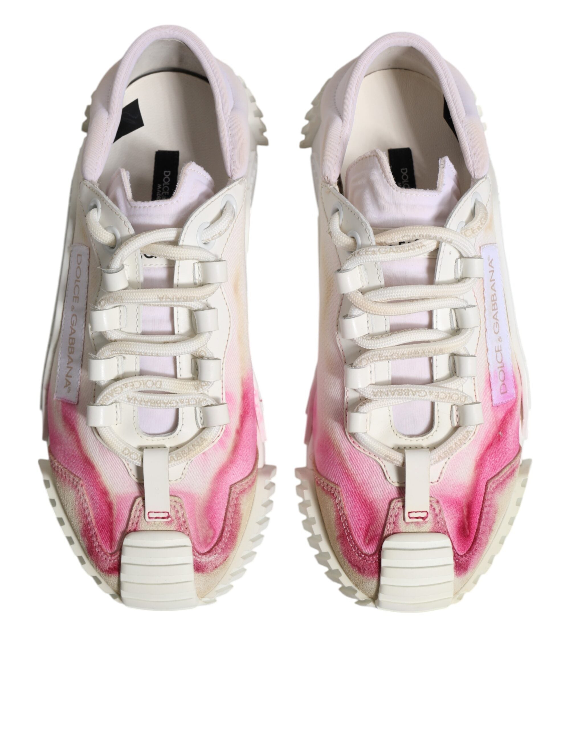 Dolce & Gabbana Weiß NS1 Lace Up Low Top Turnschuhe Schuhe