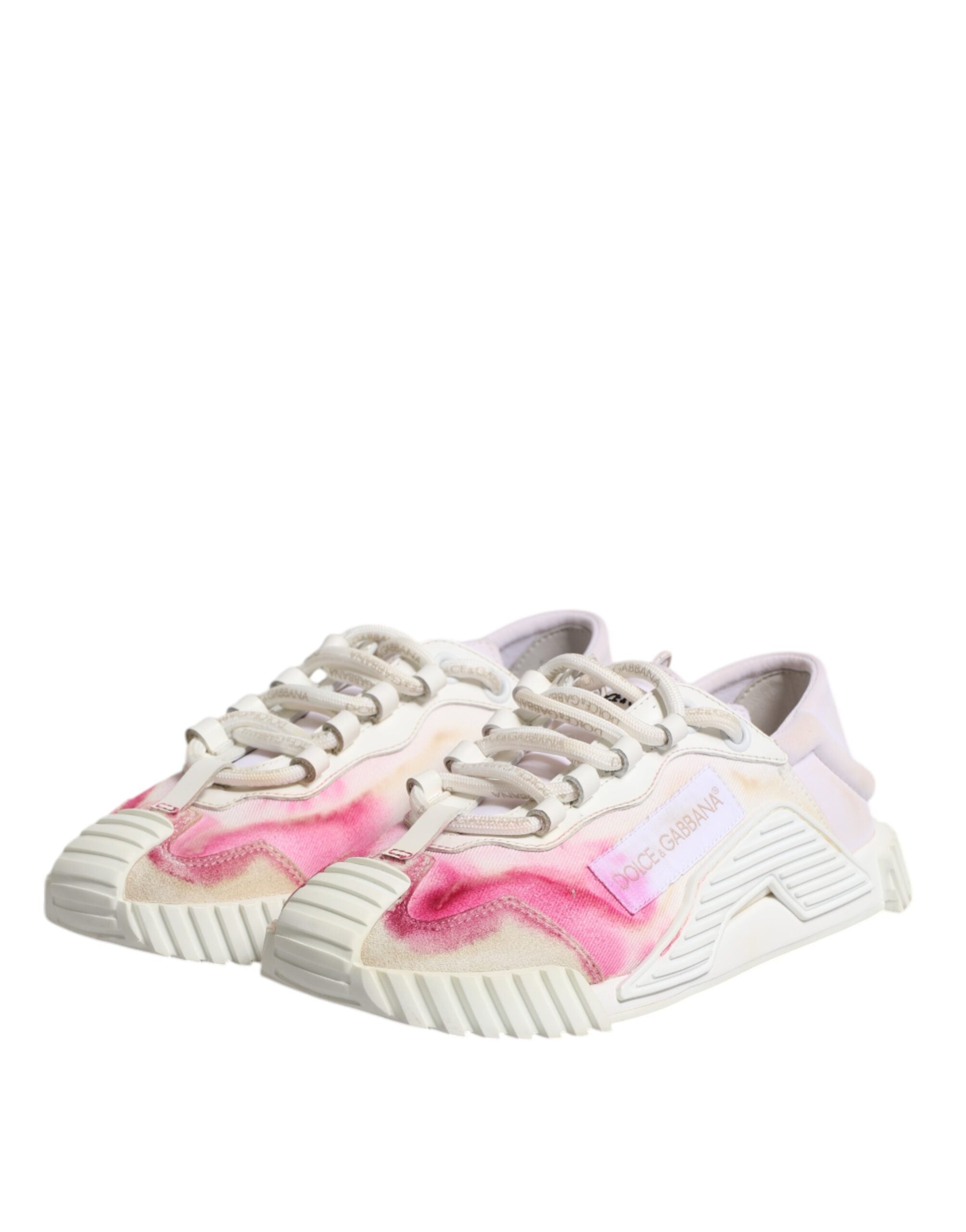 Dolce & Gabbana Weiß NS1 Lace Up Low Top Turnschuhe Schuhe