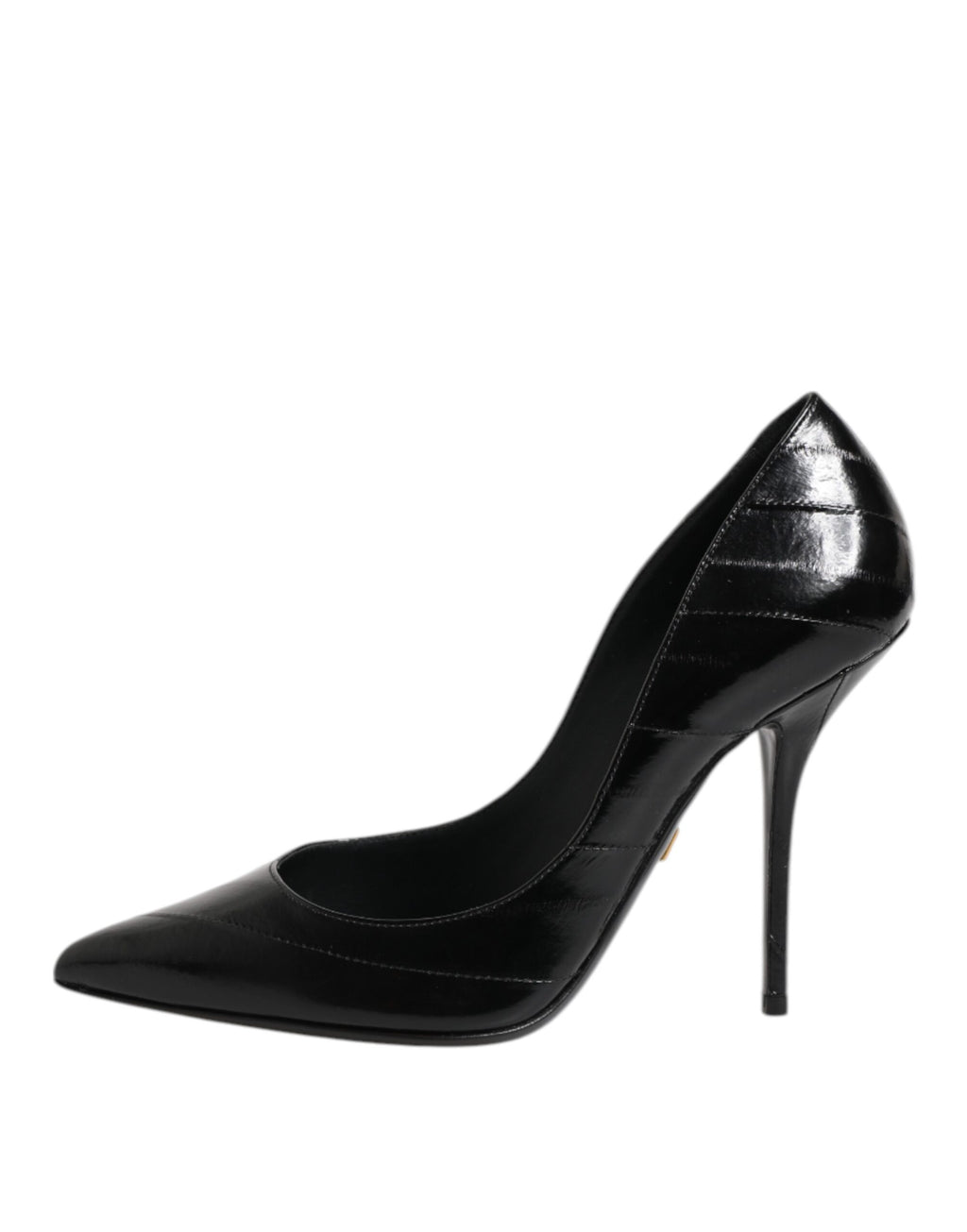 Dolce & Gabbana Schwarz Leder Stiletto High Heels Pumps Schuhe