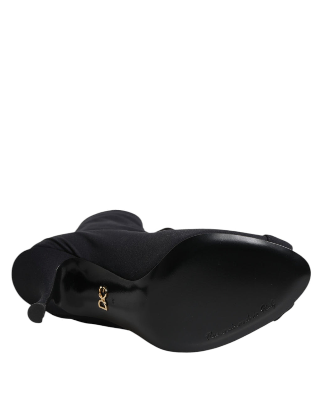 Dolce & Gabbana Schwarze Stiletto-Absatzstiefeletten zum Schnüren