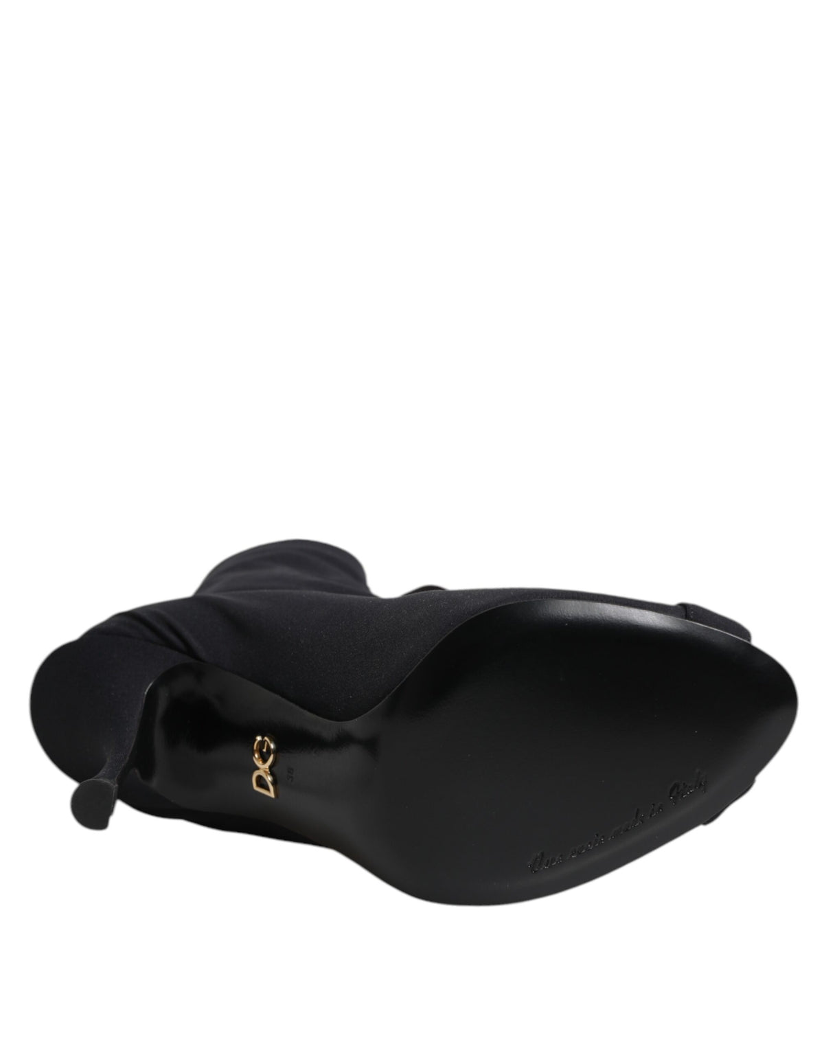 Dolce & Gabbana Schwarze Stiletto-Absatzstiefeletten zum Schnüren