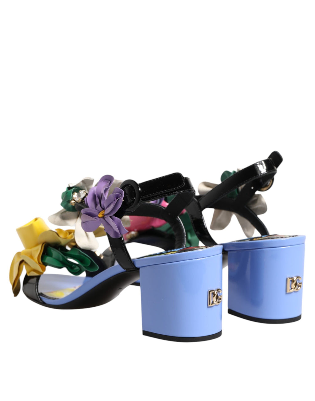Dolce & Gabbana Mehrfarbige Blumen-Kristall-Sandalen KEIRA