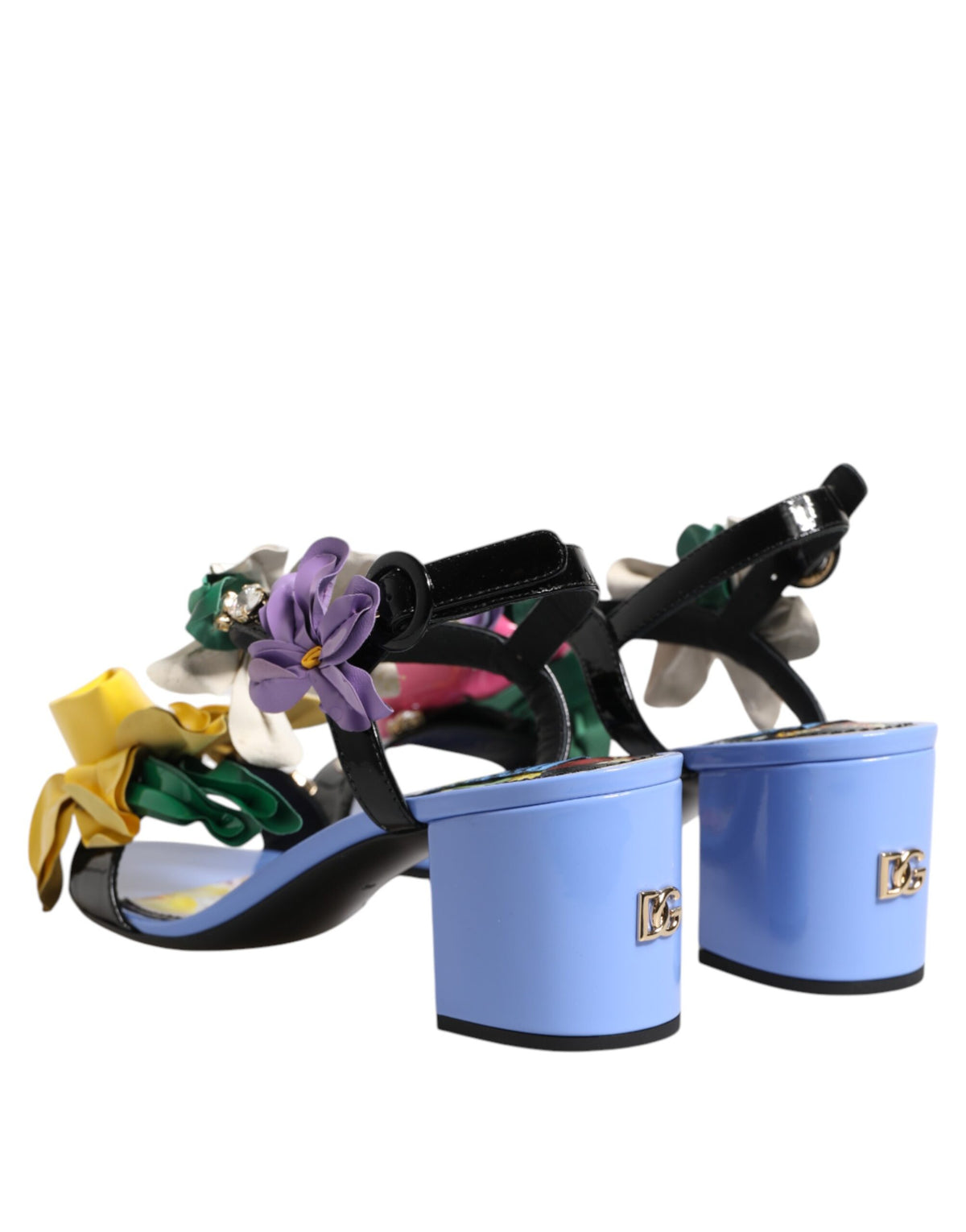 Dolce & Gabbana Mehrfarbige Blumen-Kristall-Sandalen KEIRA