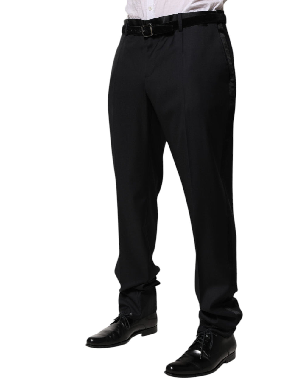 Dolce & Gabbana Schwarze Wolle Herren Formal Dress Hosen Hosen
