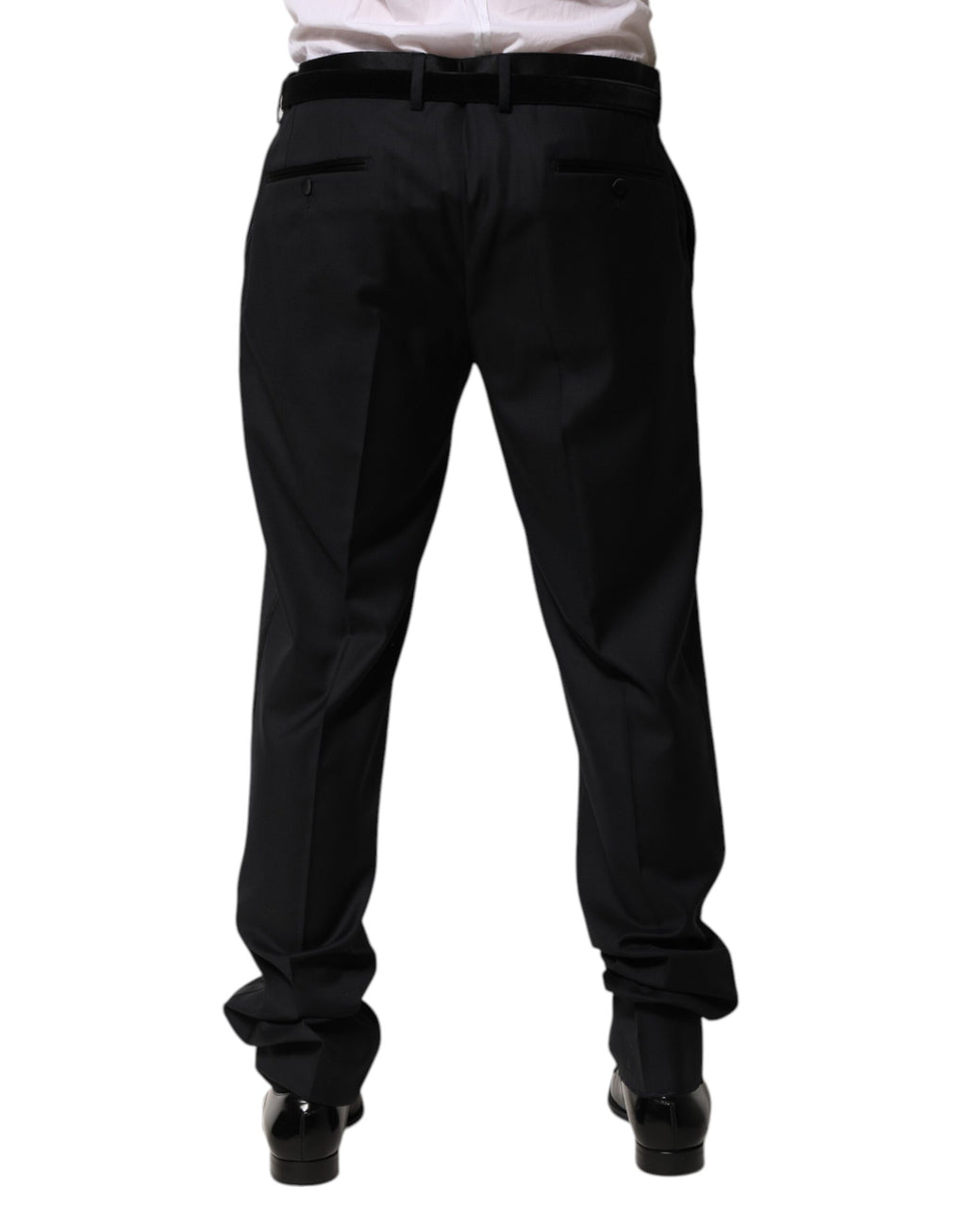 Dolce & Gabbana Schwarze Wolle Herren Formal Dress Hosen Hosen