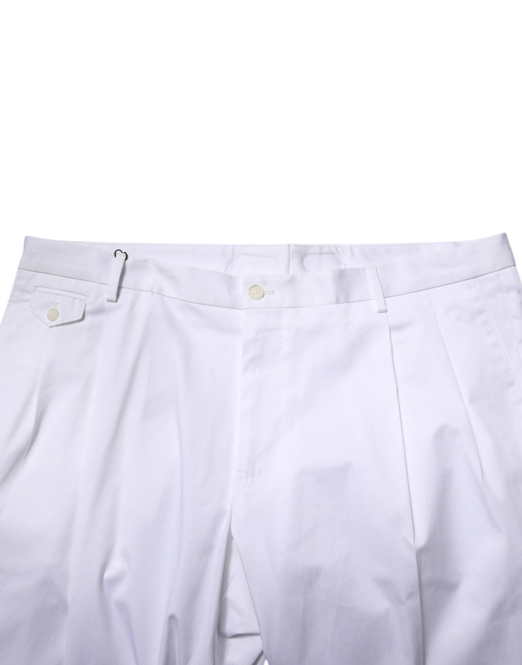 Dolce & Gabbana Weißes Baumwollkleid Schlanke formelle Hosenhose