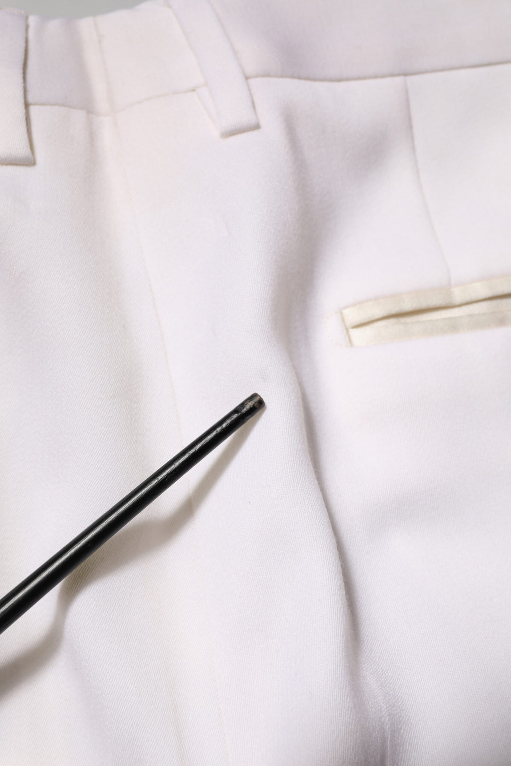 Dolce & Gabbana Weiße konisch zulaufende formelle Hosen aus Polyester