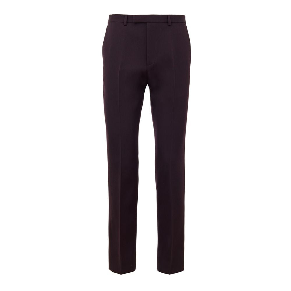Gucci Bordeauxfarbene Wolljeans Denim
