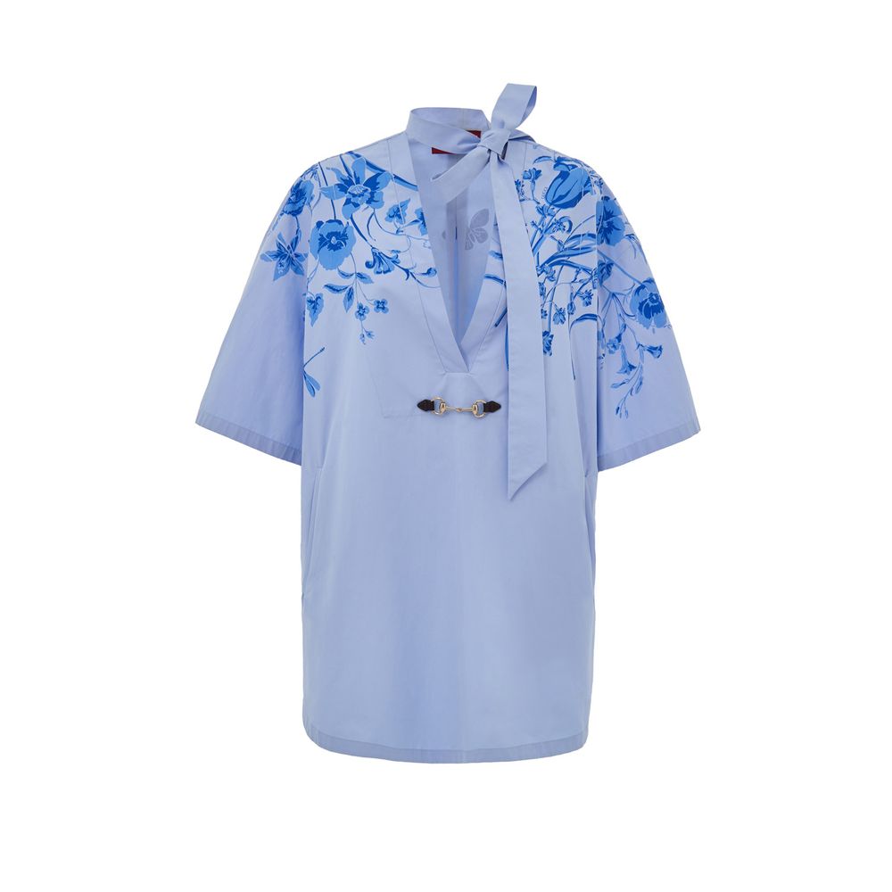 Gucci Blaues Baumwollhemd