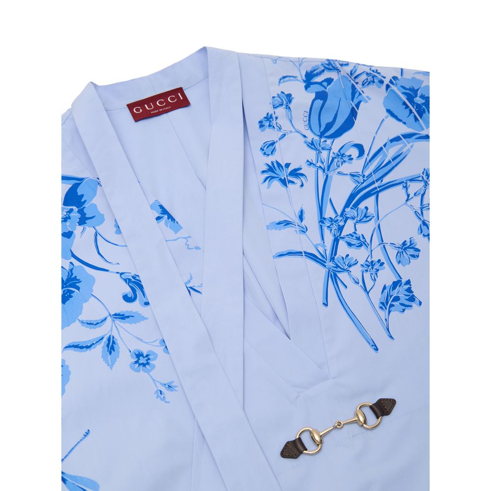 Gucci Blaues Baumwollhemd