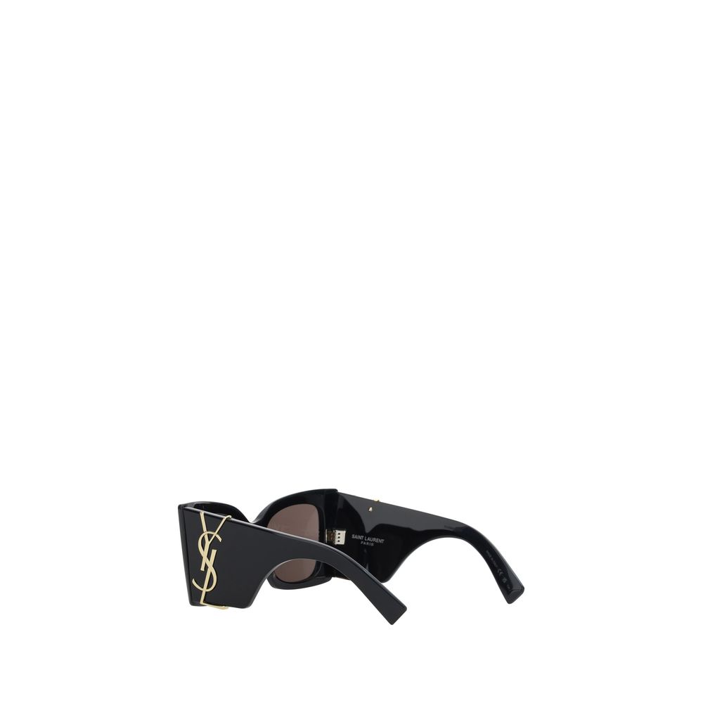 Saint Laurent Schwarze Sonnenbrille aus Acetat