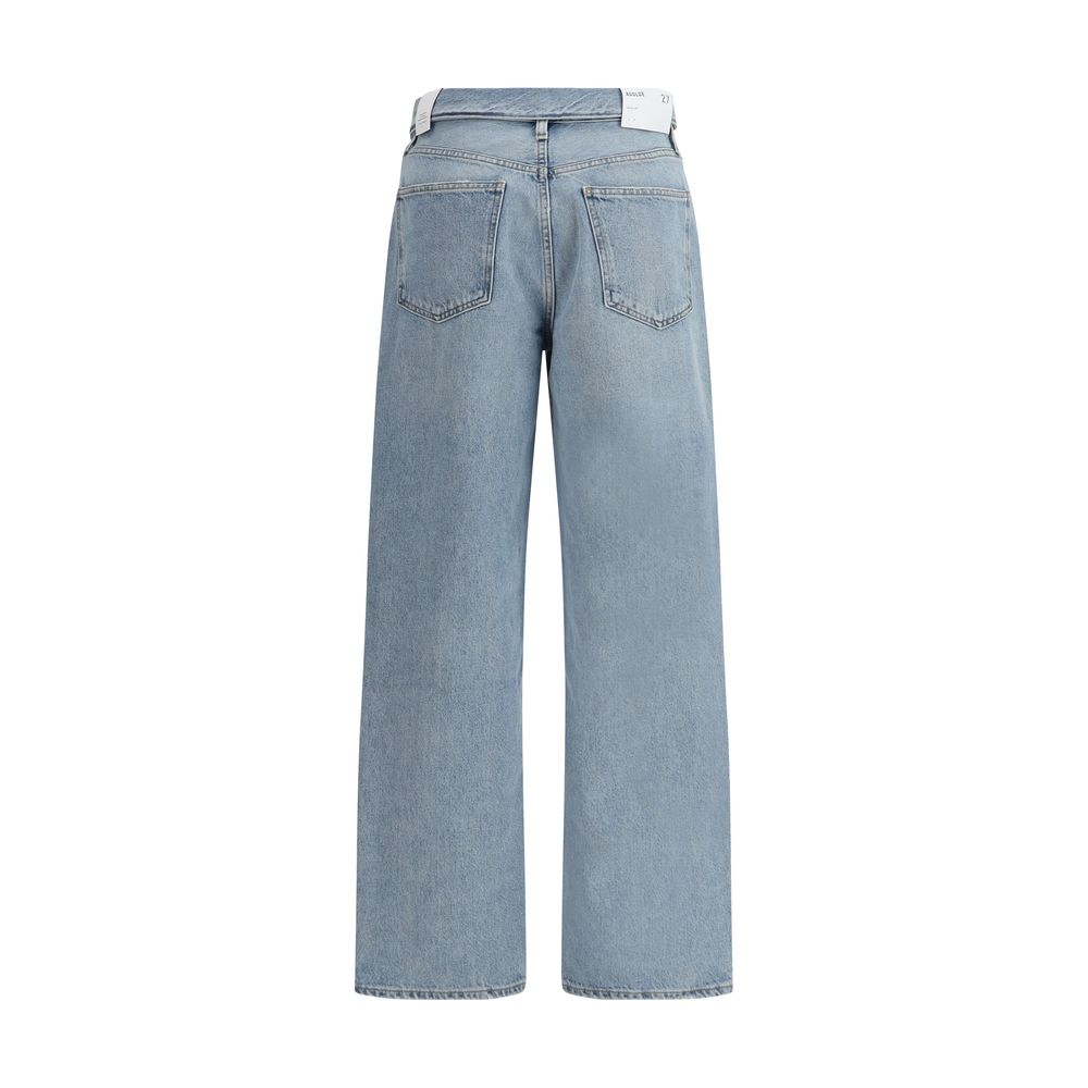 Agolde Hellblaue Baumwoll-Jeans aus Denim