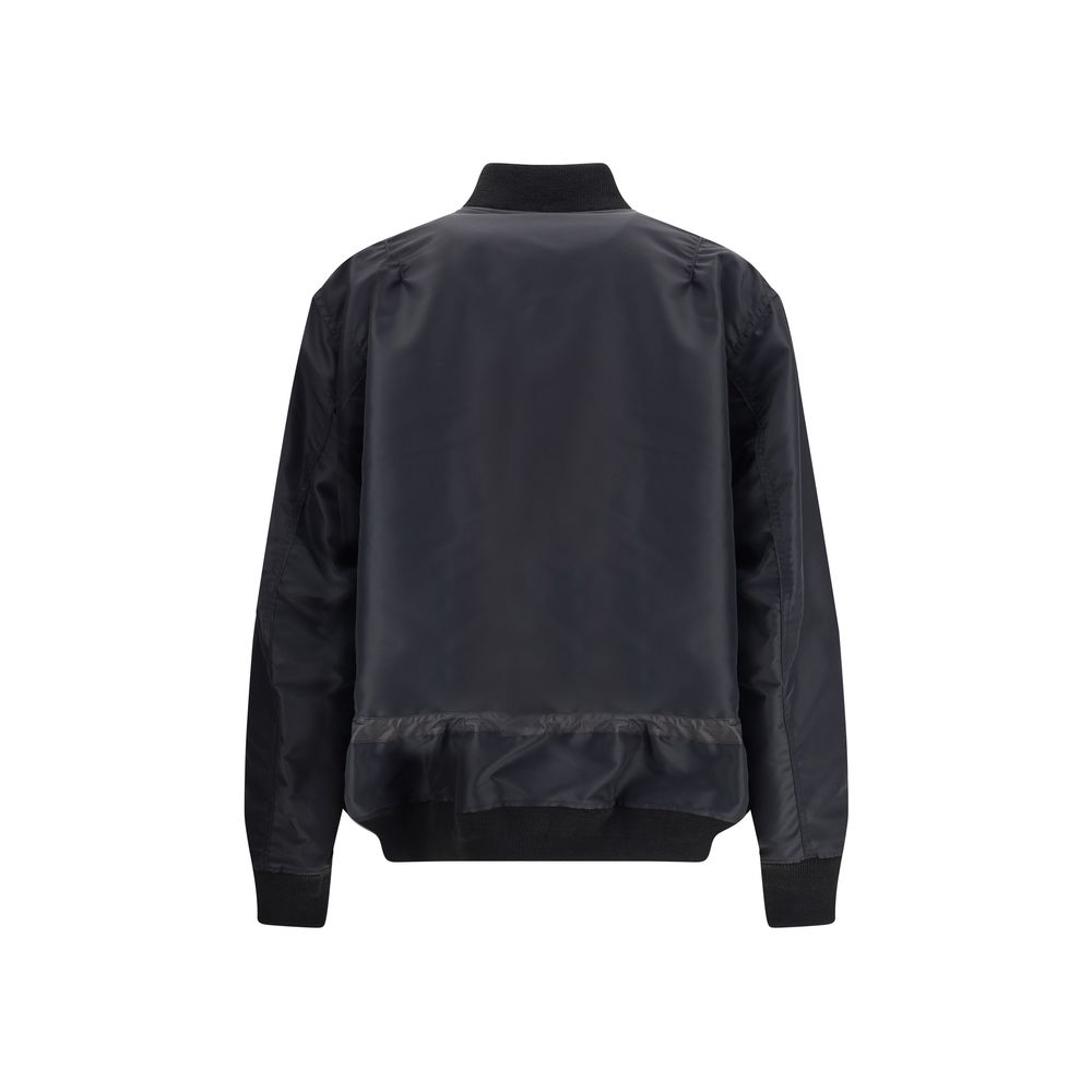 Sacai Schwarze Nylon-Bomberjacke