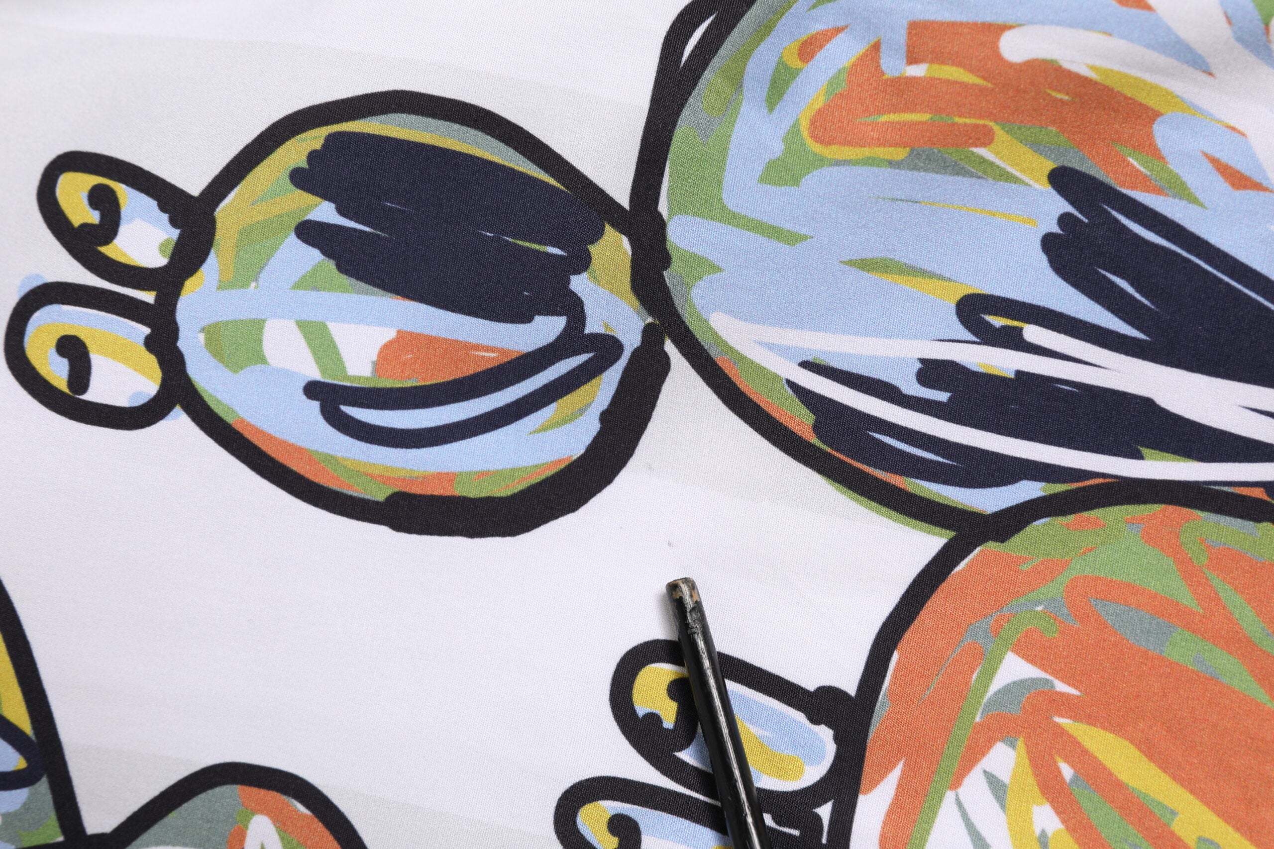 Dolce & Gabbana Weißes Sketch-Print-Polo-T-Shirt für Herren in Übergröße