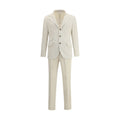 Brunello Cucinelli Cream Cotton Two-Piece Suit