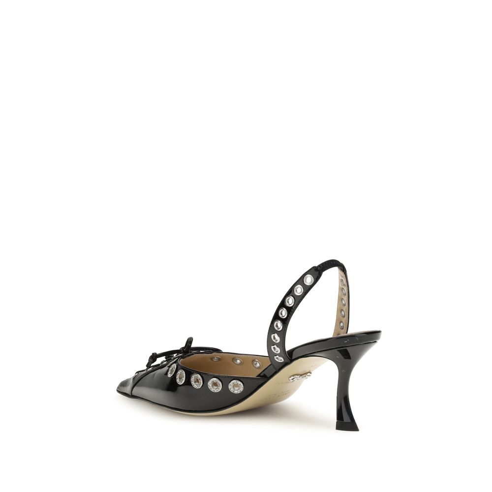 MACH & MACH Schwarze Kalbshaut Bos Taurus Schnürschuhe