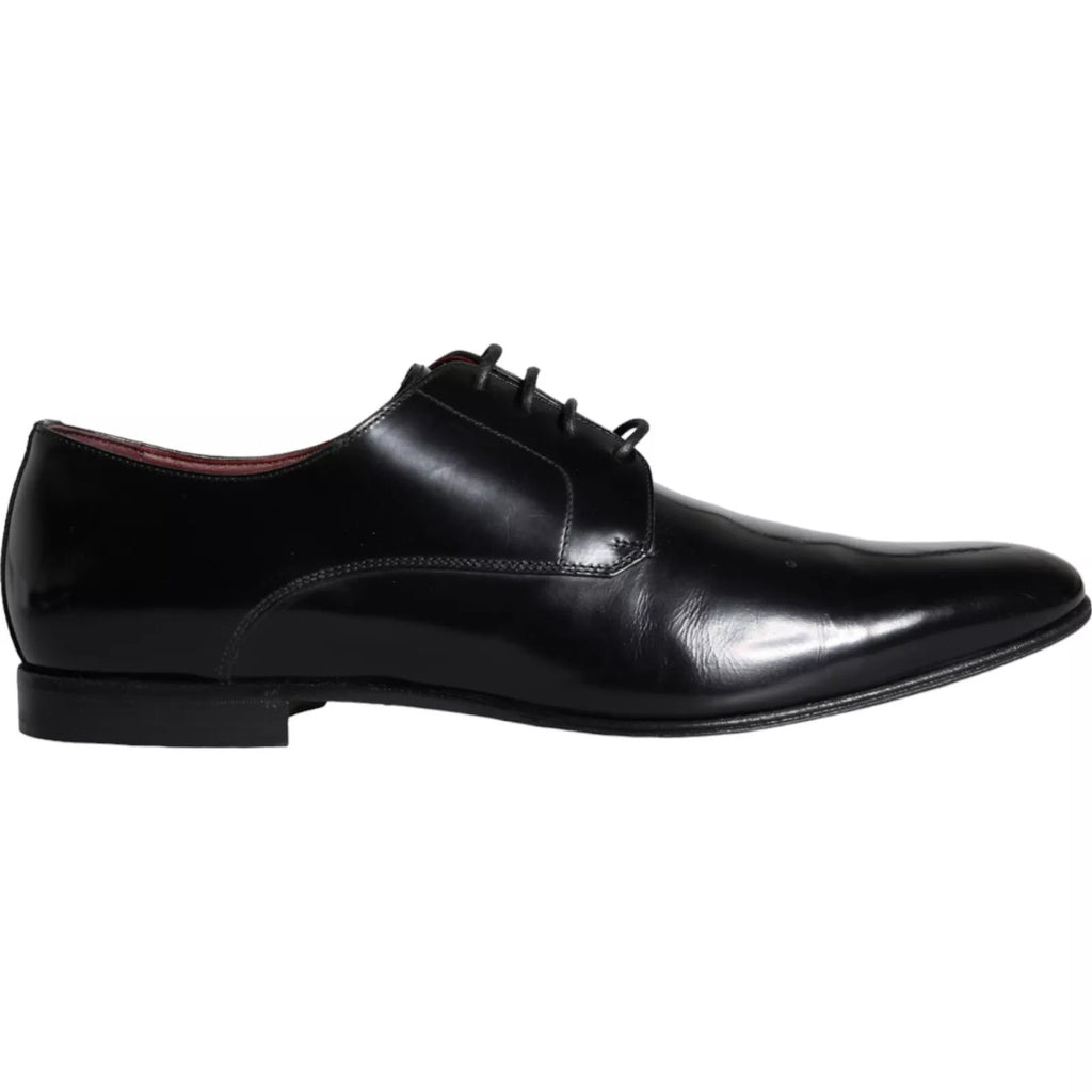 Dolce & Gabbana Schwarze Derby-Schuhe aus Kalbsleder