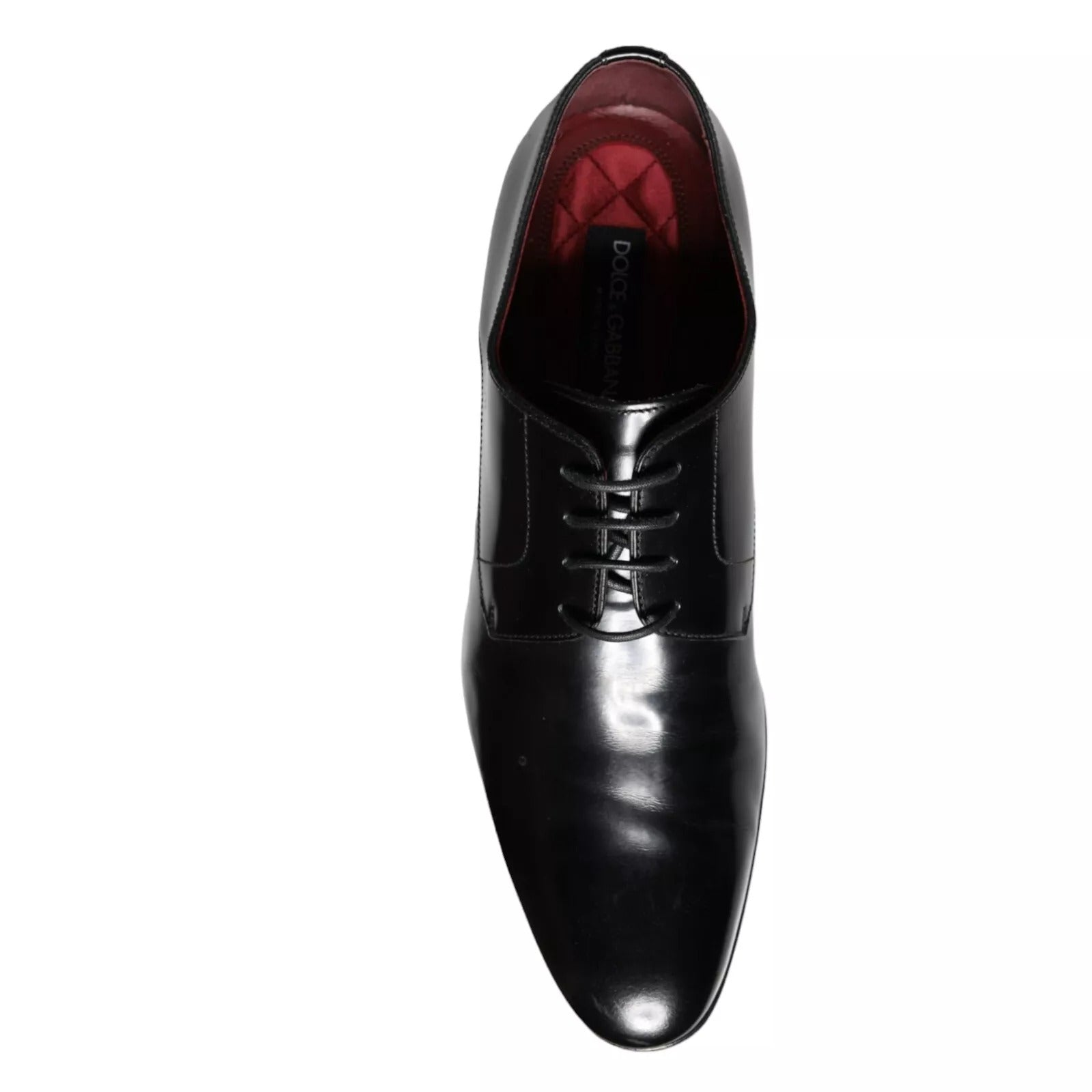 Dolce & Gabbana Schwarze Derby-Schuhe aus Kalbsleder