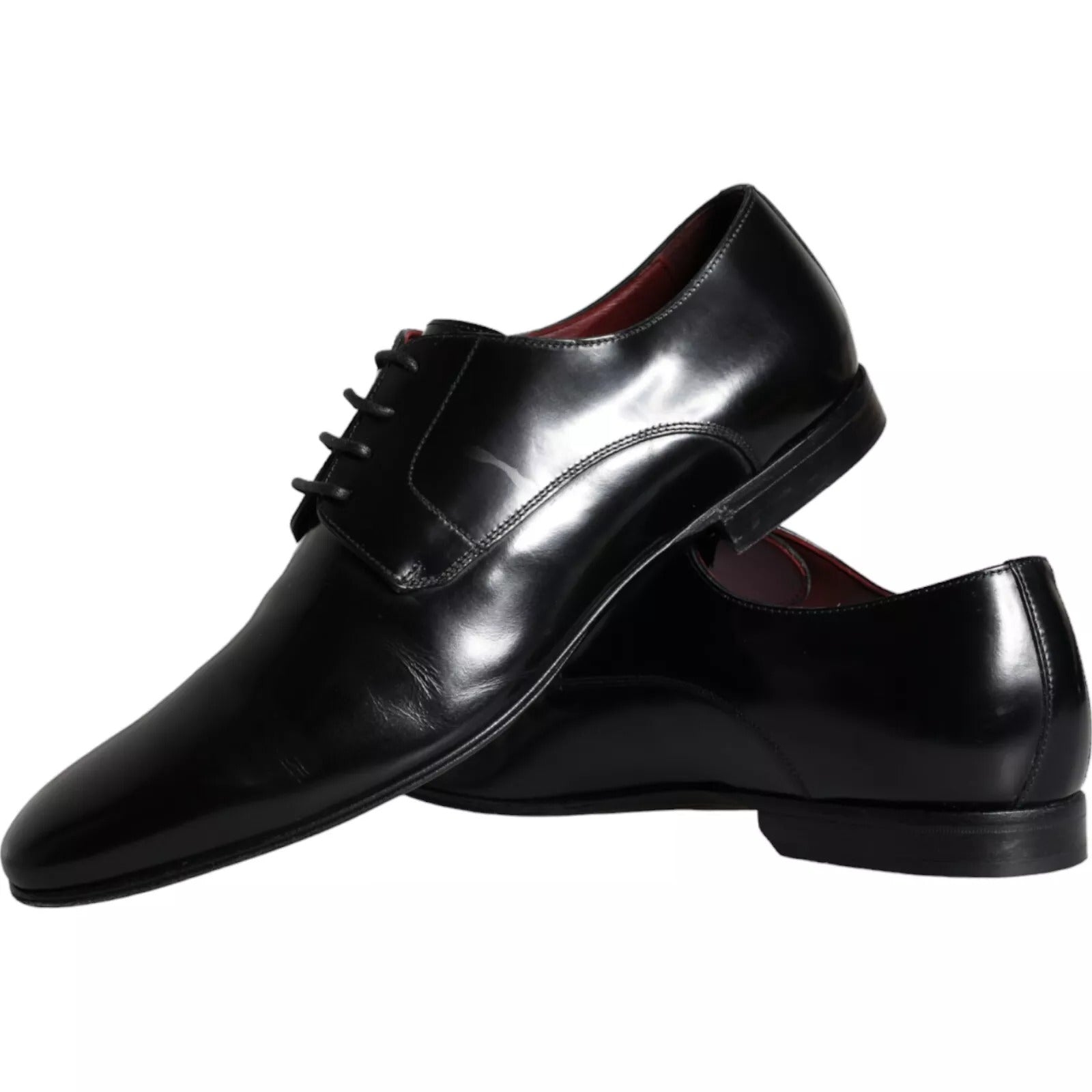 Dolce & Gabbana Schwarze Derby-Schuhe aus Kalbsleder