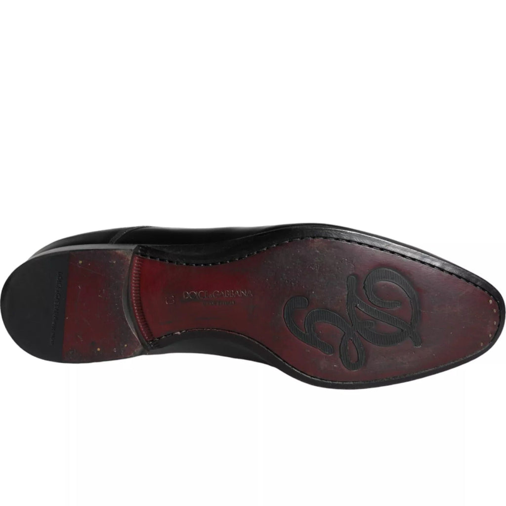 Dolce & Gabbana Schwarze Derby-Schuhe aus Kalbsleder