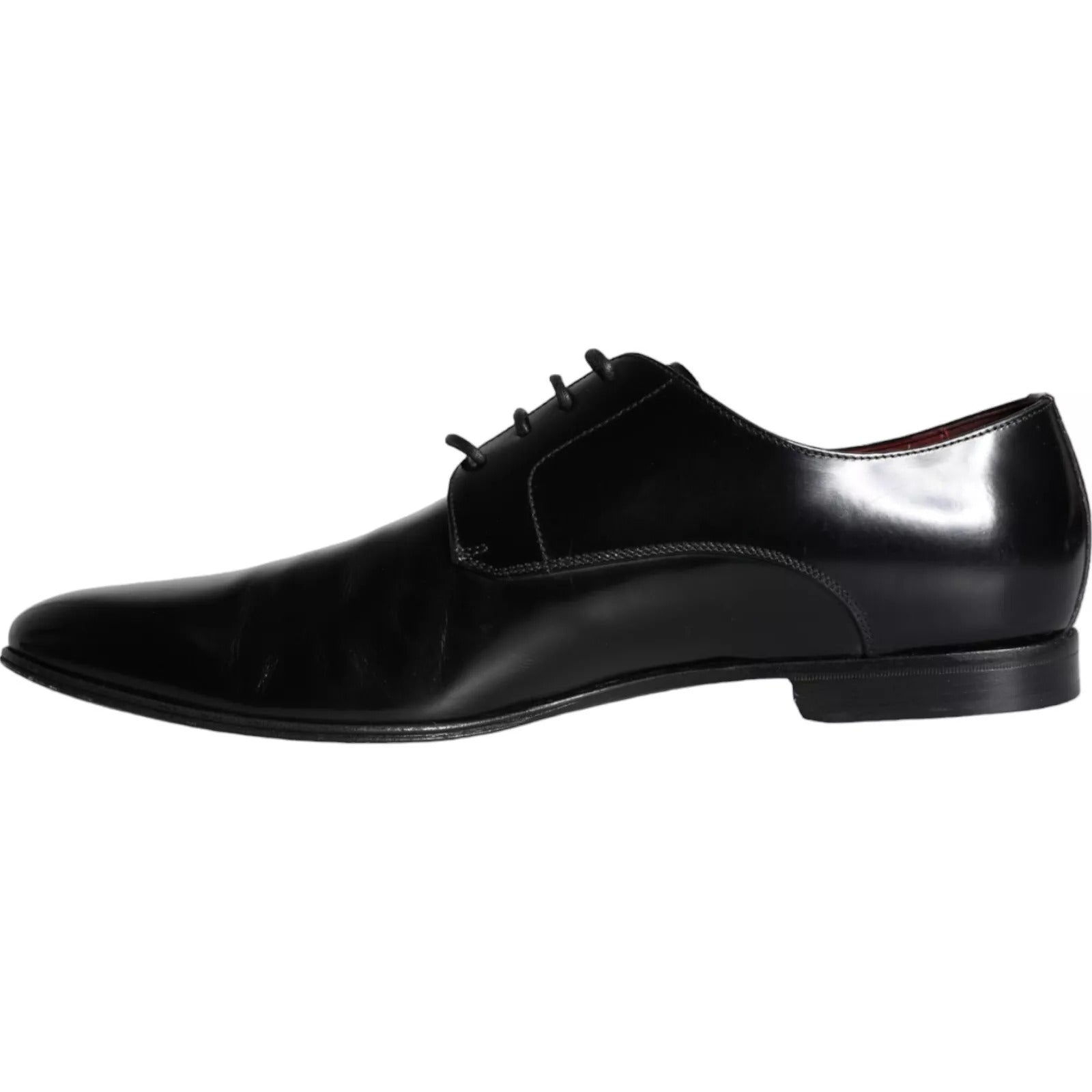 Dolce & Gabbana Schwarze Derby-Schuhe aus Kalbsleder