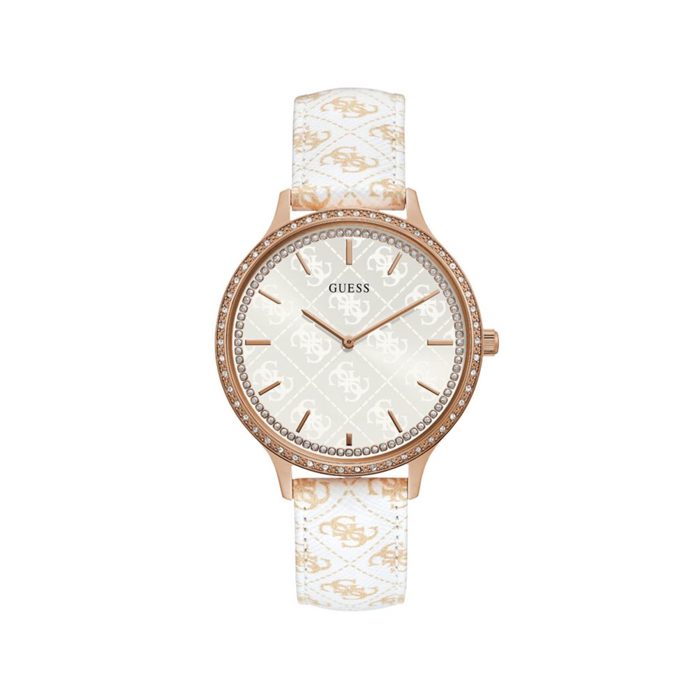 Guess Weiße Lederuhr