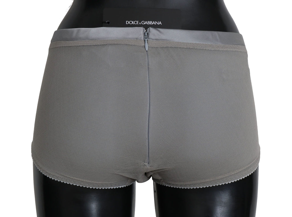 Dolce & Gabbana Unterwäsche Silber mit Netzseidenunterteil