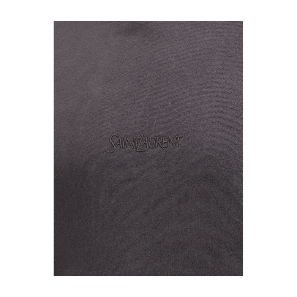 Saint Laurent Baumwoll-Sweatshirt in Schwarz