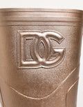 Dolce & Gabbana Gummi-Regenstiefel zum Hineinschlüpfen in Roségold