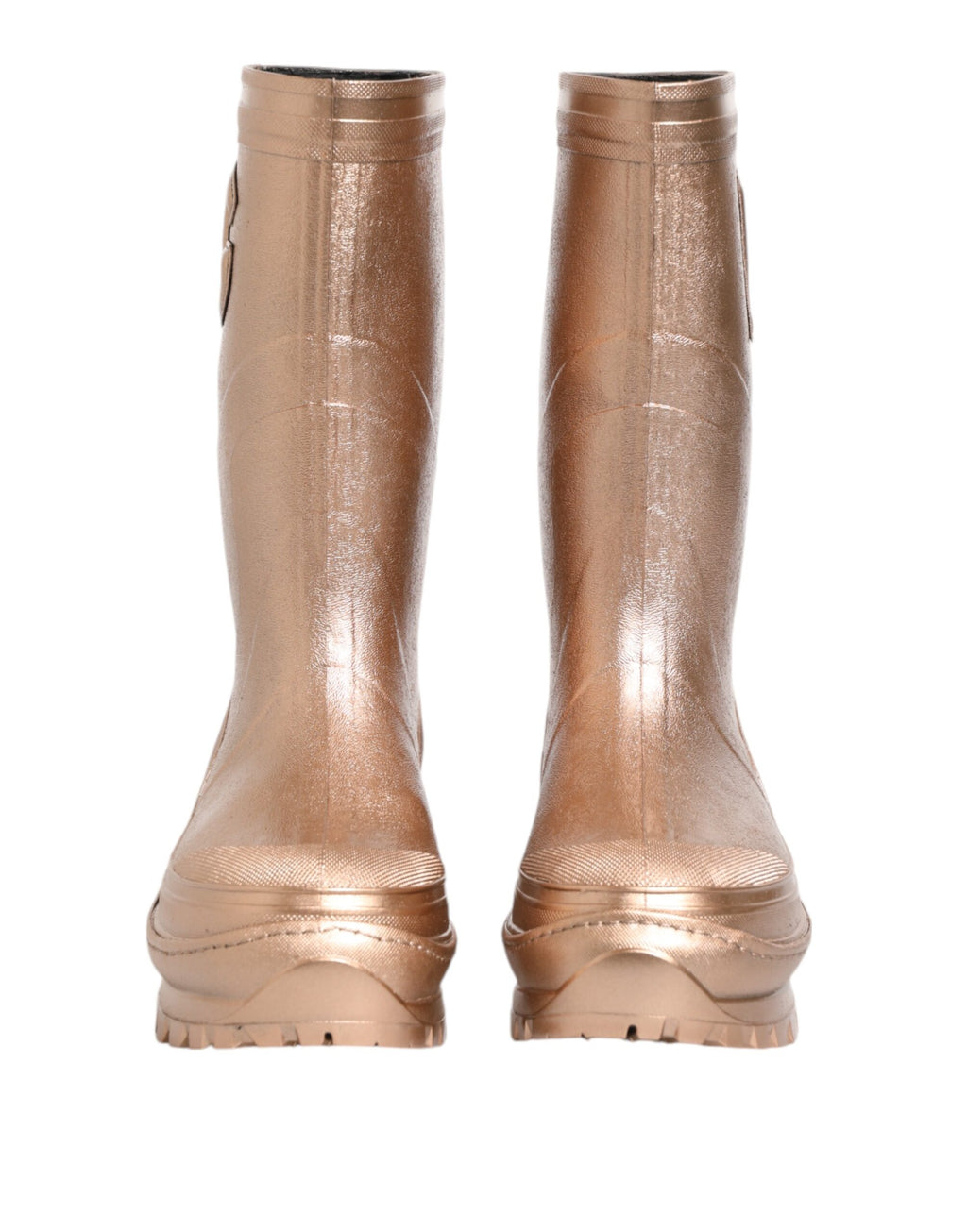 Dolce & Gabbana Gummi-Regenstiefel zum Hineinschlüpfen in Roségold